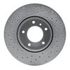 621-20003R Drilled Brake Rotor [Silver], 1986-1989 Jaguar, Position: Front Right - image 2