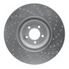 621-20026L Drilled Brake Rotor [Silver], 2010-2021 Jaguar, Position: Front Left - image 4