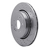 621-21039R Drilled Brake Rotor [Silver], Fits Select Kia/Hyundai/Genesis, Position: Rear Right - image 1