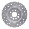 621-27001L Drilled Brake Rotor [Silver], 1967-1974 Volvo, Position: Rear Left - image 2