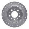 621-27020R Drilled Brake Rotor [Silver], 1995-1997 Volvo, Position: Rear Right - image 4