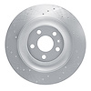 621-27054L Drilled Brake Rotor [Silver], 2016-2021 Volvo, Position: Rear Left - image 1