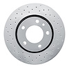 621-31019L Drilled Brake Rotor [Silver], 1987-1988 BMW, Position: Front Left - image 1