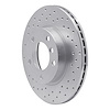 621-31027L Drilled Brake Rotor [Silver], 1991-2006 BMW, Position: Front Left - image 1