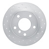 621-31060L Drilled Brake Rotor [Silver], 2003-2006 BMW, Position: Rear Left - image 1
