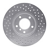 621-31067L Drilled Brake Rotor [Silver], 2006-2013 BMW, Position: Front Left - image 1