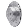 621-31067R Drilled Brake Rotor [Silver], 2006-2013 BMW, Position: Front Right - image 4