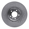 621-31069L Drilled Brake Rotor [Silver], 2006-2012 BMW, Position: Front Left - image 1