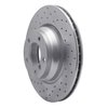 621-31069L Drilled Brake Rotor [Silver], 2006-2012 BMW, Position: Front Left - image 3