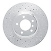 621-31082L Drilled Brake Rotor [Silver], 2007-2015 BMW, Position: Front Left - image 1