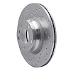 621-31121L Drilled Brake Rotor [Silver], 2012-2018 BMW, Position: Front Left - image 1