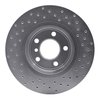 621-31139L Drilled Brake Rotor [Silver], 2004-2010 BMW, Position: Front Left - image 4