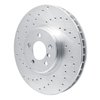621-31145L Drilled Brake Rotor [Silver], 2008-2019 BMW, Position: Front Left - image 2