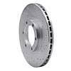 621-37007R Drilled Brake Rotor [Silver], 1986-2006 Multiple Makes/Models, Position: Front Right - image 1