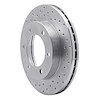 621-37010L Drilled Brake Rotor [Silver], 2001-2004 Multiple Makes/Models, Position: Front Left - image 1