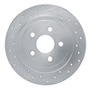 621-39006L Drilled Brake Rotor [Silver], 1988-1995 Multiple Makes/Models, Position: Rear Left - image 1