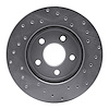 621-39009L Drilled Brake Rotor [Silver], 1995-2000 Mopar, Position: Front Left - image 1