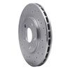 621-39009L Drilled Brake Rotor [Silver], 1995-2000 Mopar, Position: Front Left - image 2