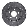 621-39009R Drilled Brake Rotor [Silver], 1995-2000 Mopar, Position: Front Right - image 1