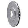 621-39009R Drilled Brake Rotor [Silver], 1995-2000 Mopar, Position: Front Right - image 2
