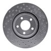 621-39013L Drilled Brake Rotor [Silver], 2003-2009 Mopar, Position: Front Left - image 2