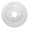 621-39017L Drilled Brake Rotor [Silver], 2005-2021 Mopar, Position: Front Left - image 1