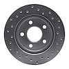 621-40004L Drilled Brake Rotor [Silver], 1985-1989 Mopar, Position: Front Left - image 1