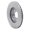 621-40020R Drilled Brake Rotor [Silver], 2000-2005 Mopar, Position: Front Right - image 4
