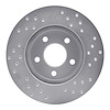 621-40060L Drilled Brake Rotor [Silver], 1986-1990 Mopar, Position: Front Left - image 1
