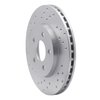 621-40060L Drilled Brake Rotor [Silver], 1986-1990 Mopar, Position: Front Left - image 2
