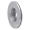 621-40104L Drilled Brake Rotor [Silver], 2004-2006 Mopar, Position: Front Left - image 1