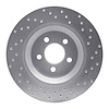 621-42021L Drilled Brake Rotor [Silver], 2011-2012 Mopar, Position: Front Left - image 1