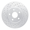 621-46025L Drilled Brake Rotor [Silver], 2008-2014 GM, Position: Front Left - image 1