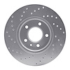 621-46033R Drilled Brake Rotor [Silver], Fits Select GM, Position: Front Right - image 1