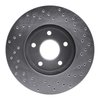 621-47036L Drilled Brake Rotor [Silver], 2007-2010 GM, Position: Front Left - image 3