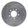 621-47075R Drilled Brake Rotor [Silver], Fits Select GM, Position: Rear Right - image 2