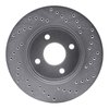 621-53002L Drilled Brake Rotor [Silver], 2003-2010 GM, Position: Front Left - image 4