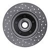 621-54014L Drilled Brake Rotor [Silver], 1974-1980 Ford/Lincoln/Mercury/Mazda, Position: Front Left - image 1