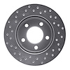 621-54029R Drilled Brake Rotor [Silver], 1970-1993 Ford/Lincoln/Mercury/Mazda, Position: Front Right - image 1