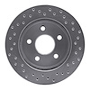 621-54030L Drilled Brake Rotor [Silver], 1990-1992 Ford/Lincoln/Mercury/Mazda, Position: Rear Left - image 1