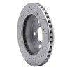 621-54030L Drilled Brake Rotor [Silver], 1990-1992 Ford/Lincoln/Mercury/Mazda, Position: Rear Left - image 3