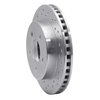 621-54030L Drilled Brake Rotor [Silver], 1990-1992 Ford/Lincoln/Mercury/Mazda, Position: Rear Left - image 4