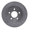 621-54030R Drilled Brake Rotor [Silver], 1990-1992 Ford/Lincoln/Mercury/Mazda, Position: Rear Right - image 3
