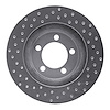 621-54043R Drilled Brake Rotor [Silver], 1965-1966 Ford/Lincoln/Mercury/Mazda, Position: Front Right - image 1
