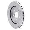 621-54046L Drilled Brake Rotor [Silver], 2000-2006 Multiple Makes/Models, Position: Rear Left - image 1