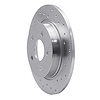 621-54066R Drilled Brake Rotor [Silver], 2012-2018 Ford/Lincoln/Mercury/Mazda, Position: Rear Right - image 1