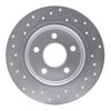 621-54066R Drilled Brake Rotor [Silver], 2012-2018 Ford/Lincoln/Mercury/Mazda, Position: Rear Right - image 3