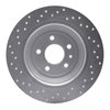621-54072R Drilled Brake Rotor [Silver], 2013-2020 Ford/Lincoln/Mercury/Mazda, Position: Rear Right - image 3