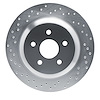 621-54087L Drilled Brake Rotor [Silver], 2004-2007 Ford/Lincoln/Mercury/Mazda, Position: Rear Left - image 1