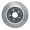 621-54088L Drilled Brake Rotor [Silver], 2005-2019 Ford/Lincoln/Mercury/Mazda, Position: Rear Left - image 1